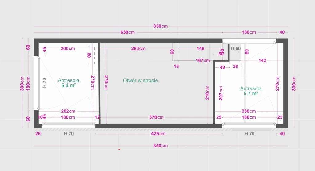 Projekt domku mobilnego Magda Premium - Piętro