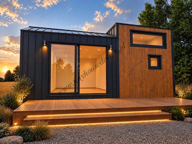 Domek mobilny Tomek o wymiarach 300cm x 700cm​ od Tiny House Design